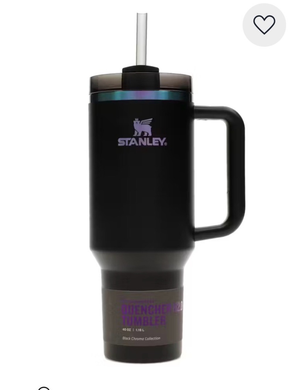 The Stanley Black Chroma Collection Flowstate Quencher 40oz Tumbler